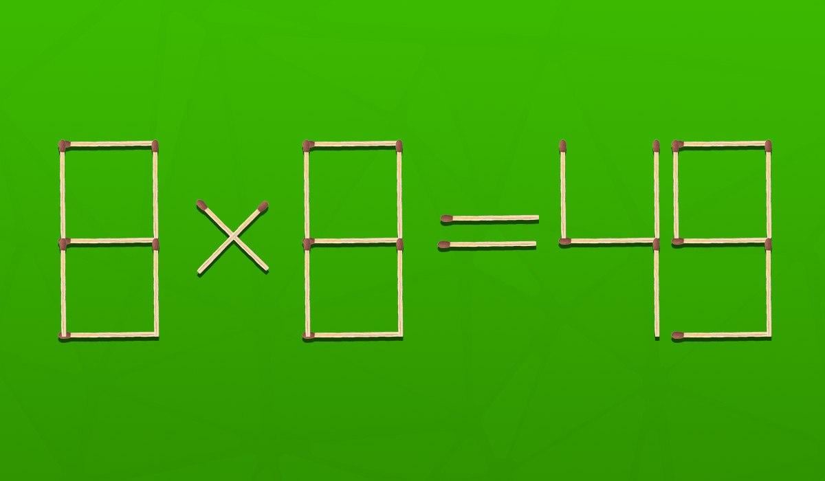 Hersenuitdaging: je moet één lucifer verplaatsen om een fout te herstellen