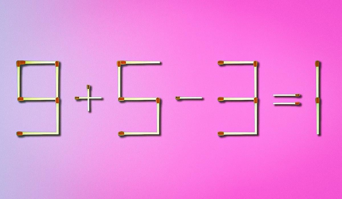 IQ-test: je hoeft maar één luciferstokje te verplaatsen